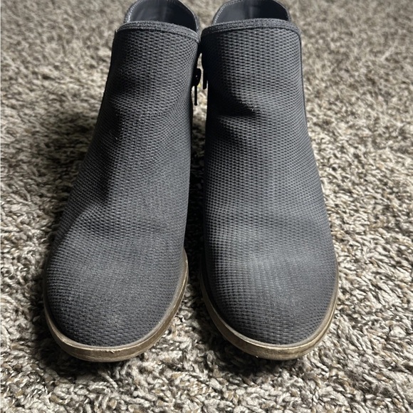 Kensie Women's Gerona Ankle Boots Size 7.5 Dark Gray Side Zipper Cowboy Western - Picture 4 of 11